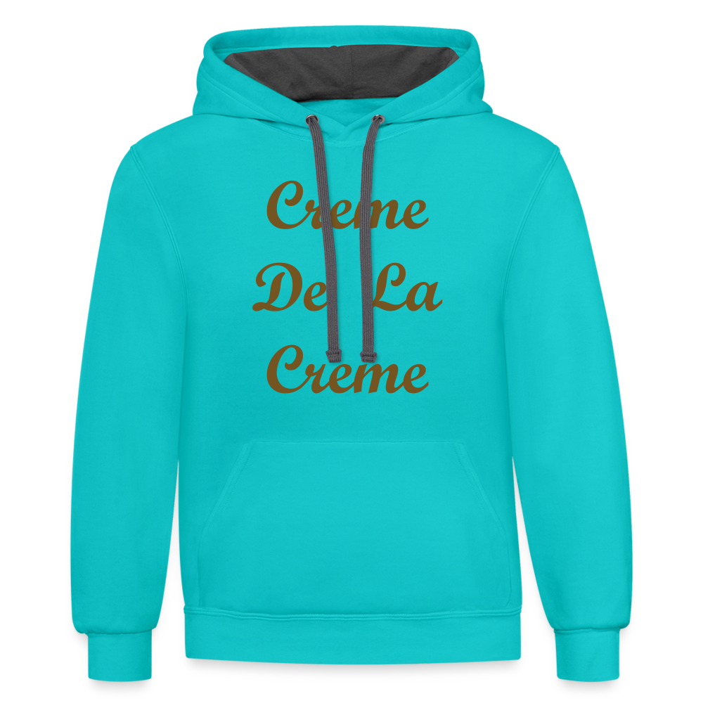 Creme Hoodie - scuba blue/asphalt
