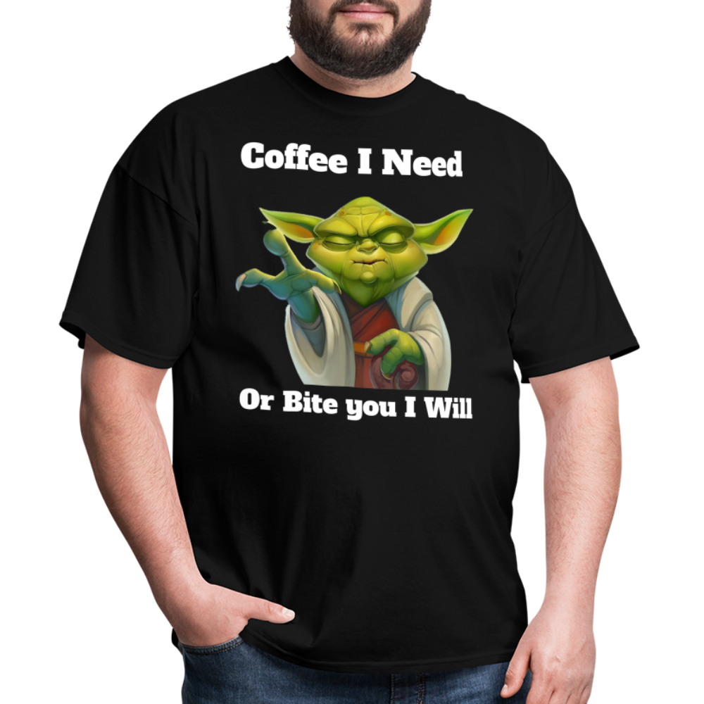 Coffee Yoda T-Shirt - black