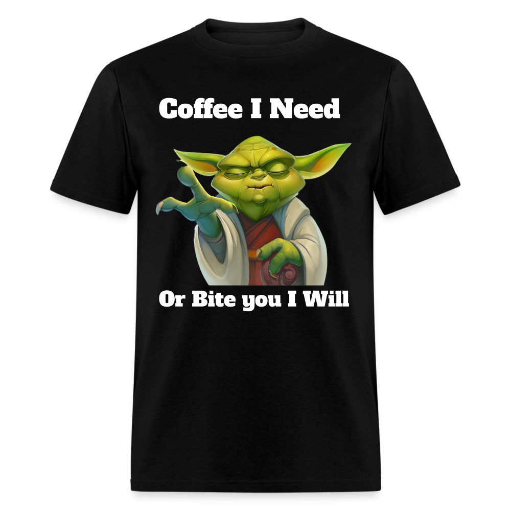 Coffee Yoda T-Shirt - black