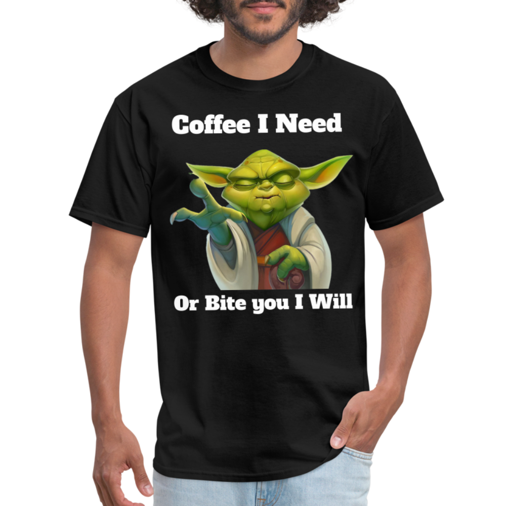 Coffee Yoda T-Shirt - black