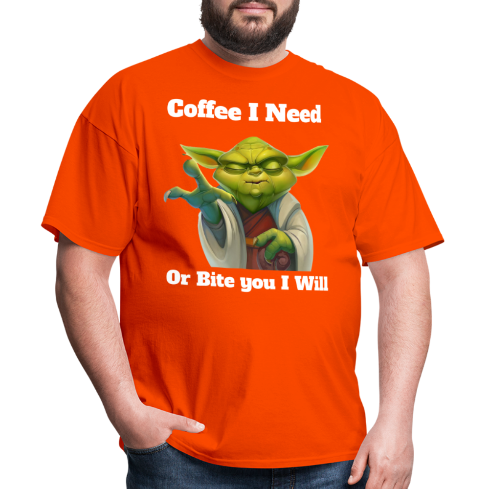 Coffee Yoda T-Shirt - orange