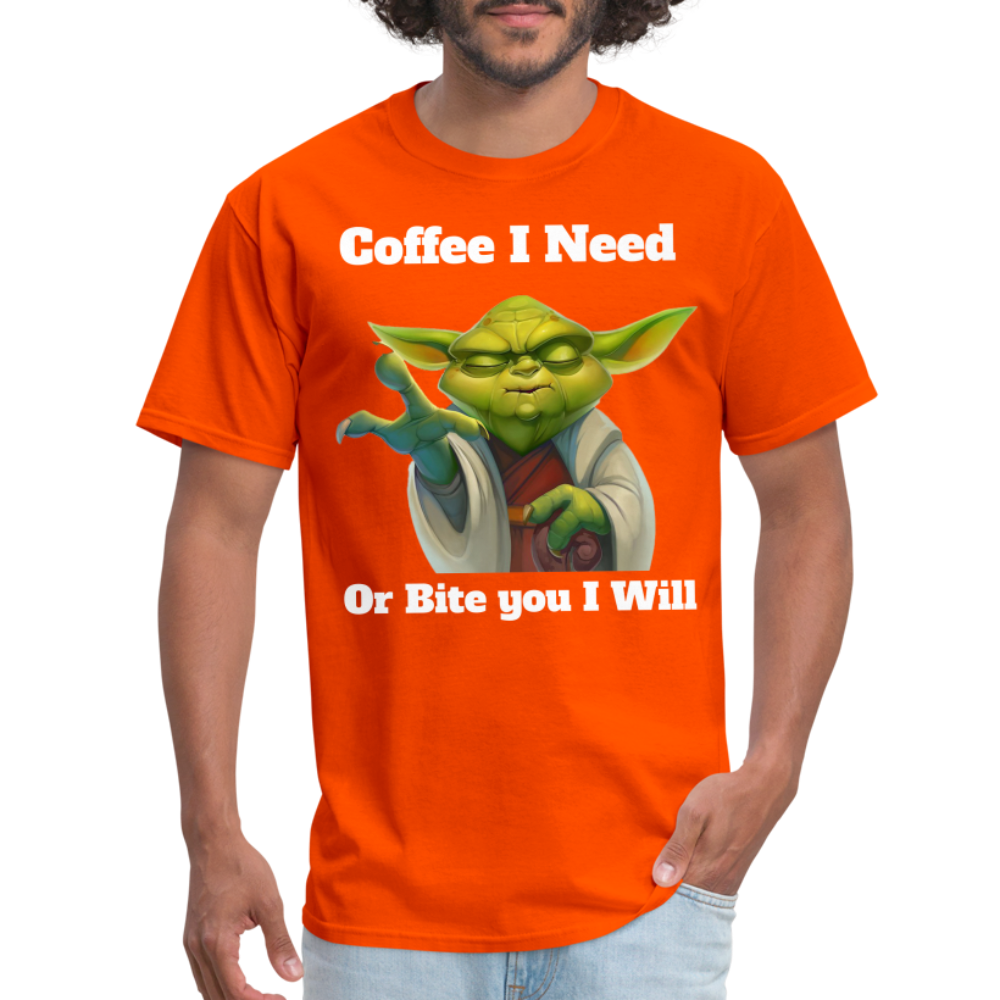 Coffee Yoda T-Shirt - orange