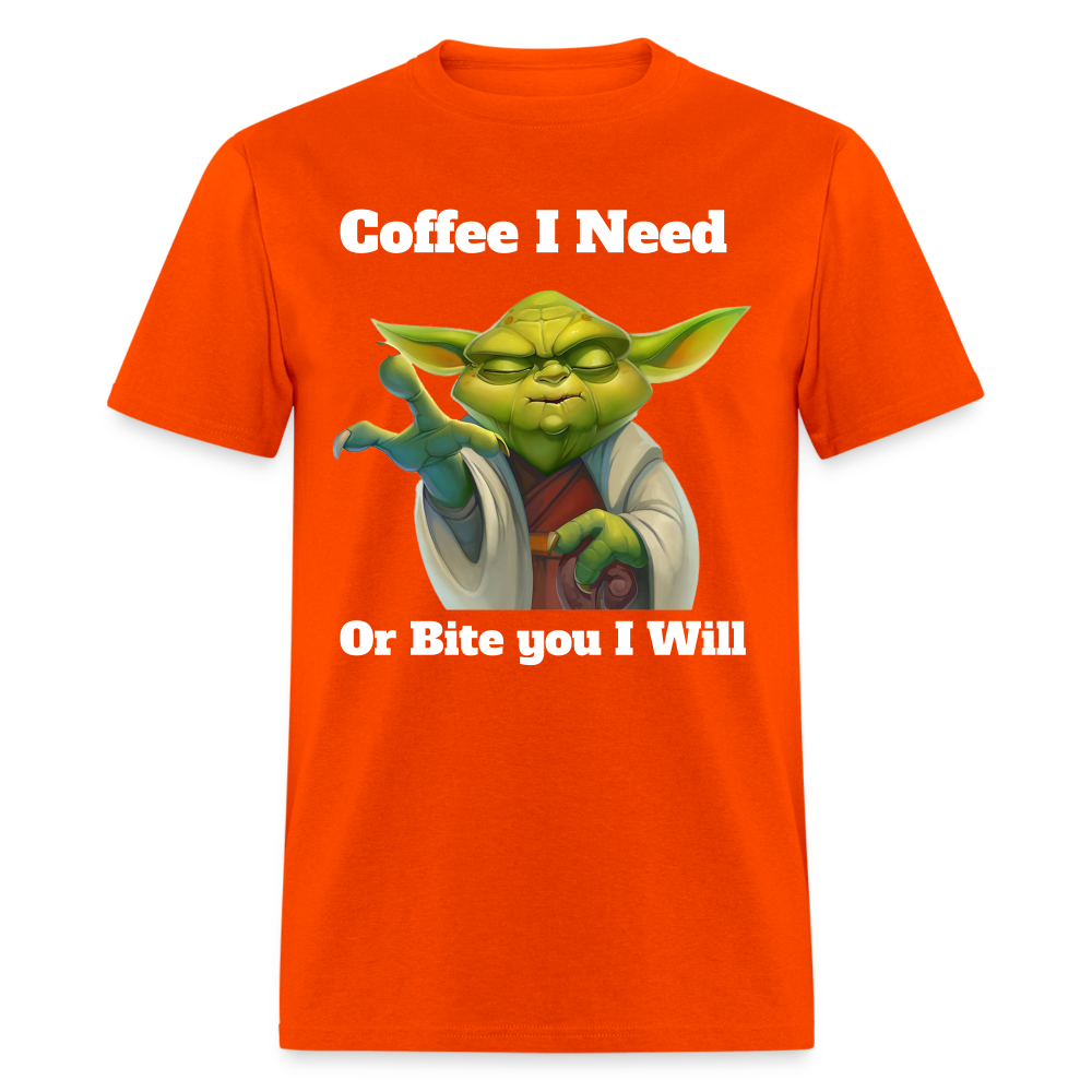Coffee Yoda T-Shirt - orange
