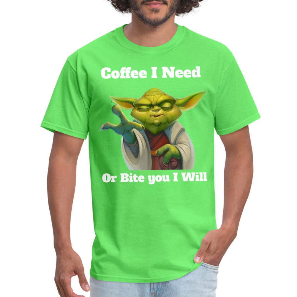 Coffee Yoda T-Shirt - kiwi