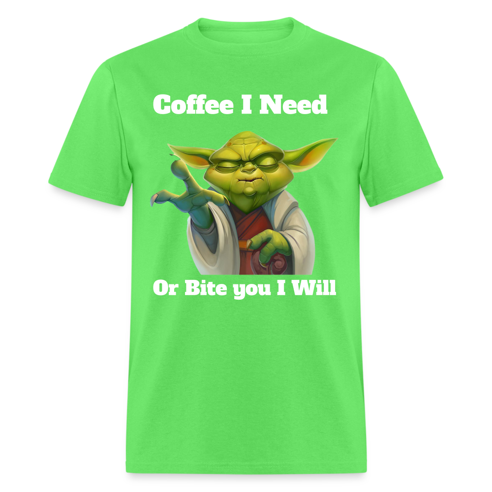 Coffee Yoda T-Shirt - kiwi