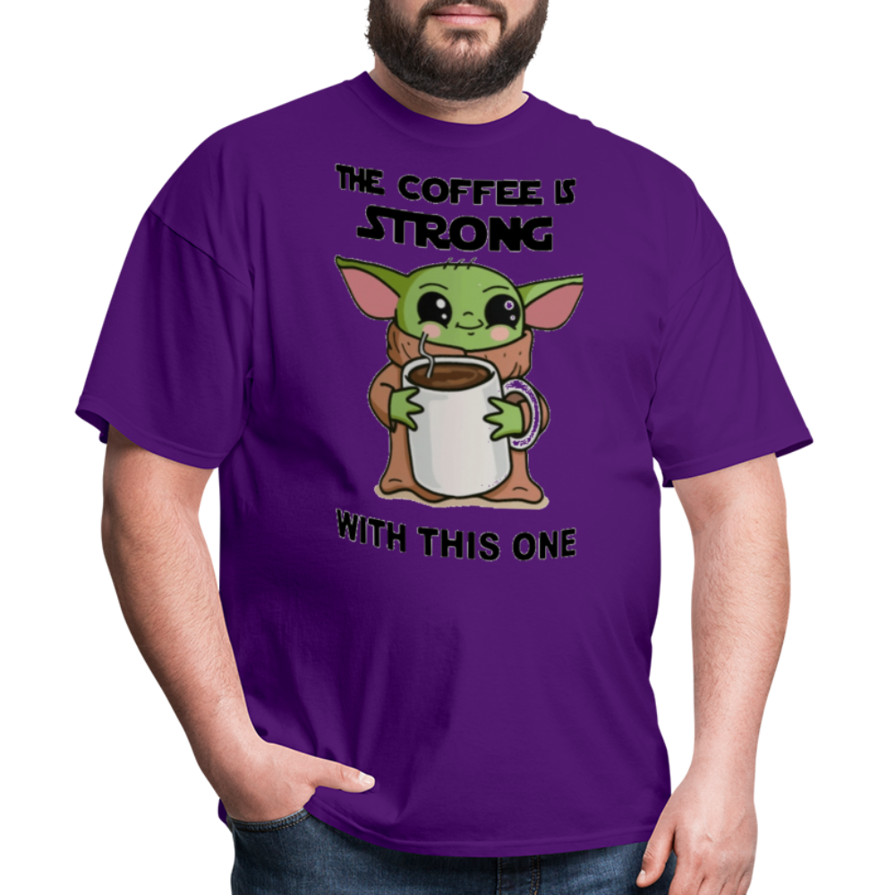 Yoda Coffee T-Shirt - purple