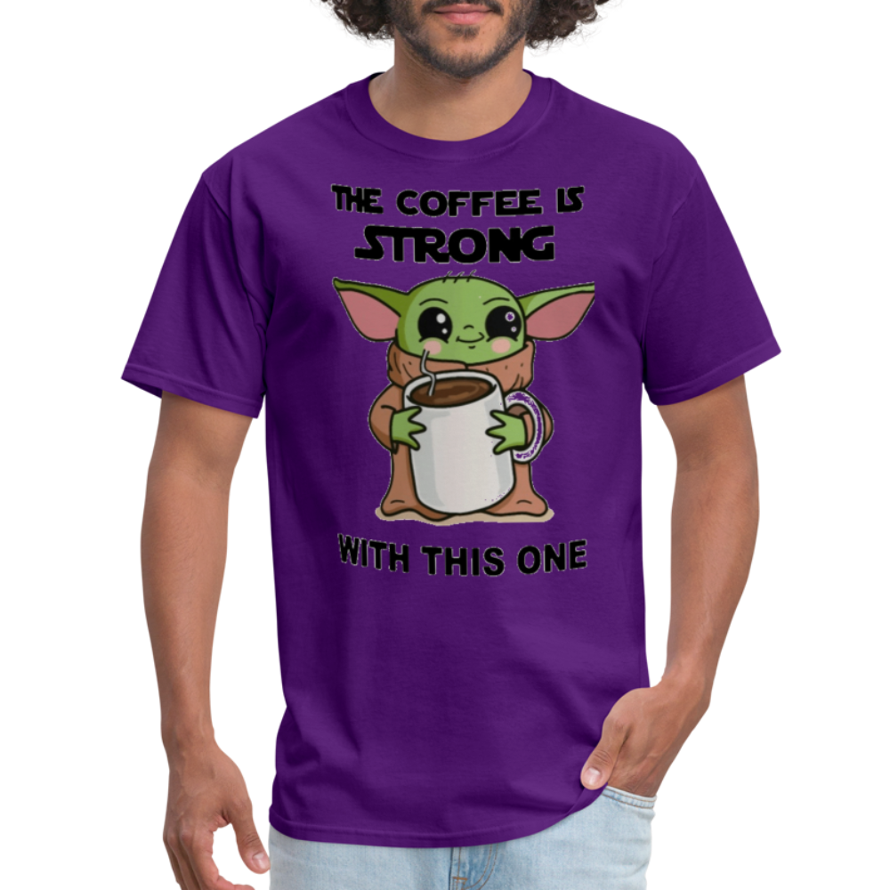 Yoda Coffee T-Shirt - purple