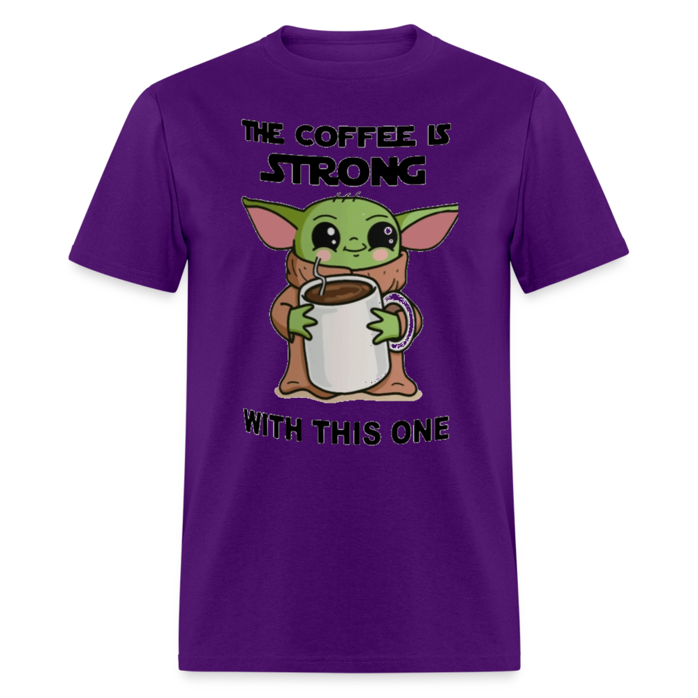 Yoda Coffee T-Shirt - purple
