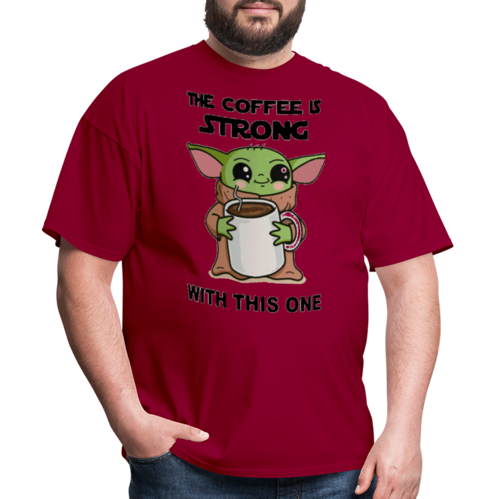 Yoda Coffee T-Shirt - dark red