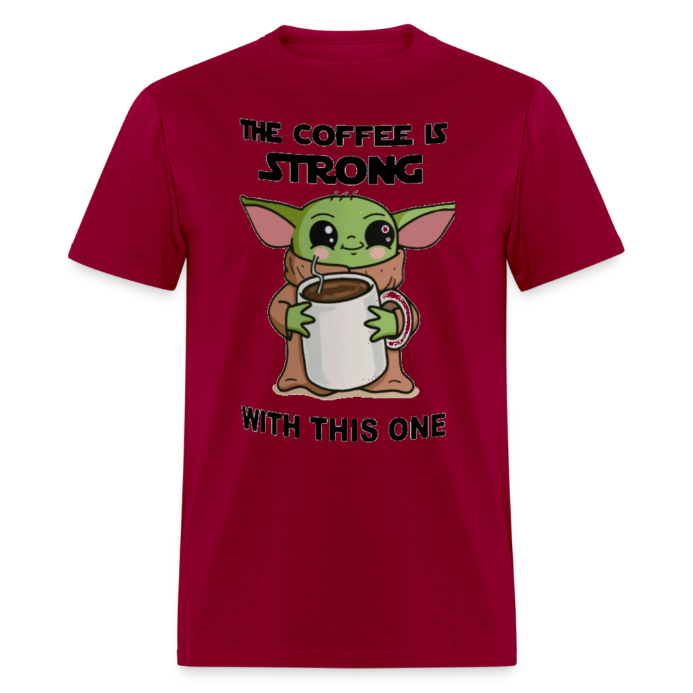 Yoda Coffee T-Shirt - dark red