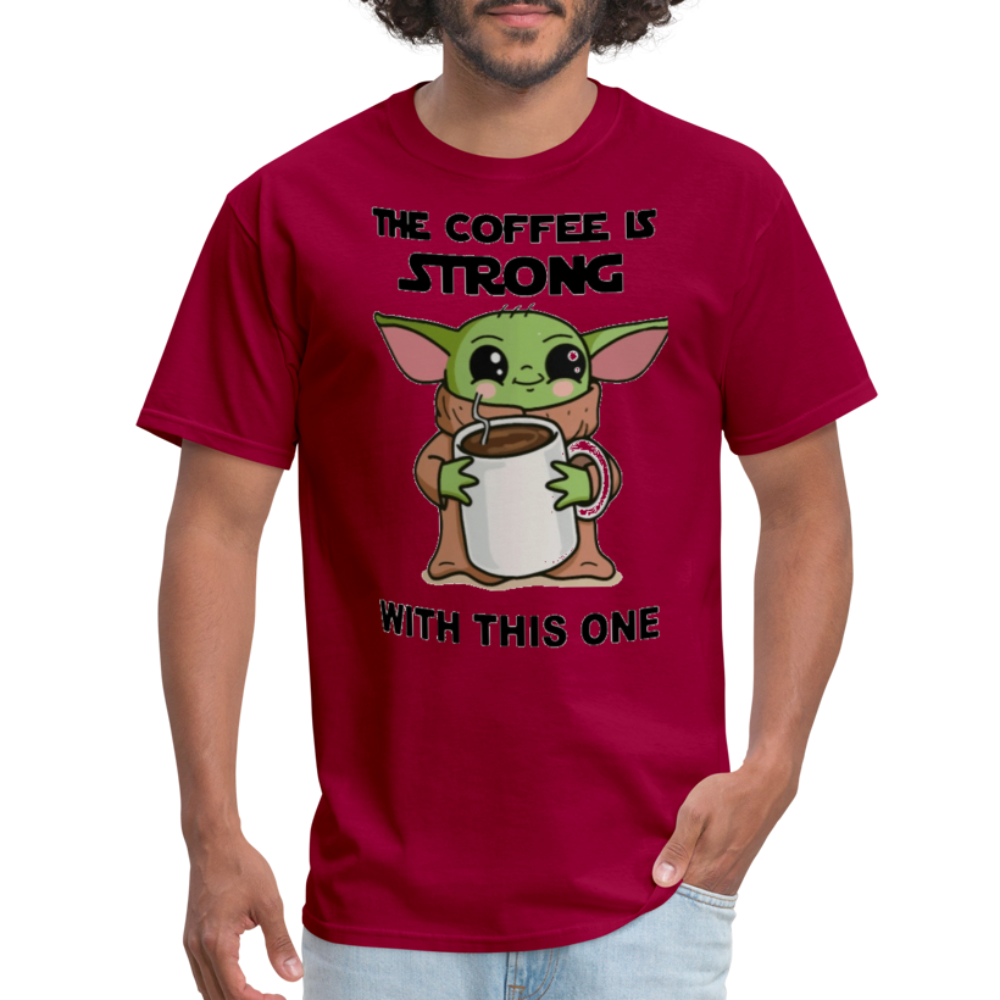 Yoda Coffee T-Shirt - dark red