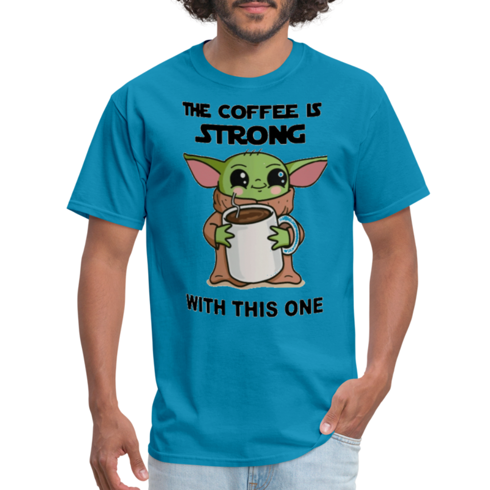 Yoda Coffee T-Shirt - turquoise