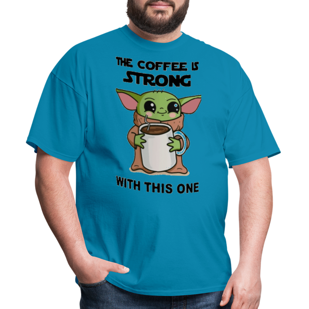 Yoda Coffee T-Shirt - turquoise