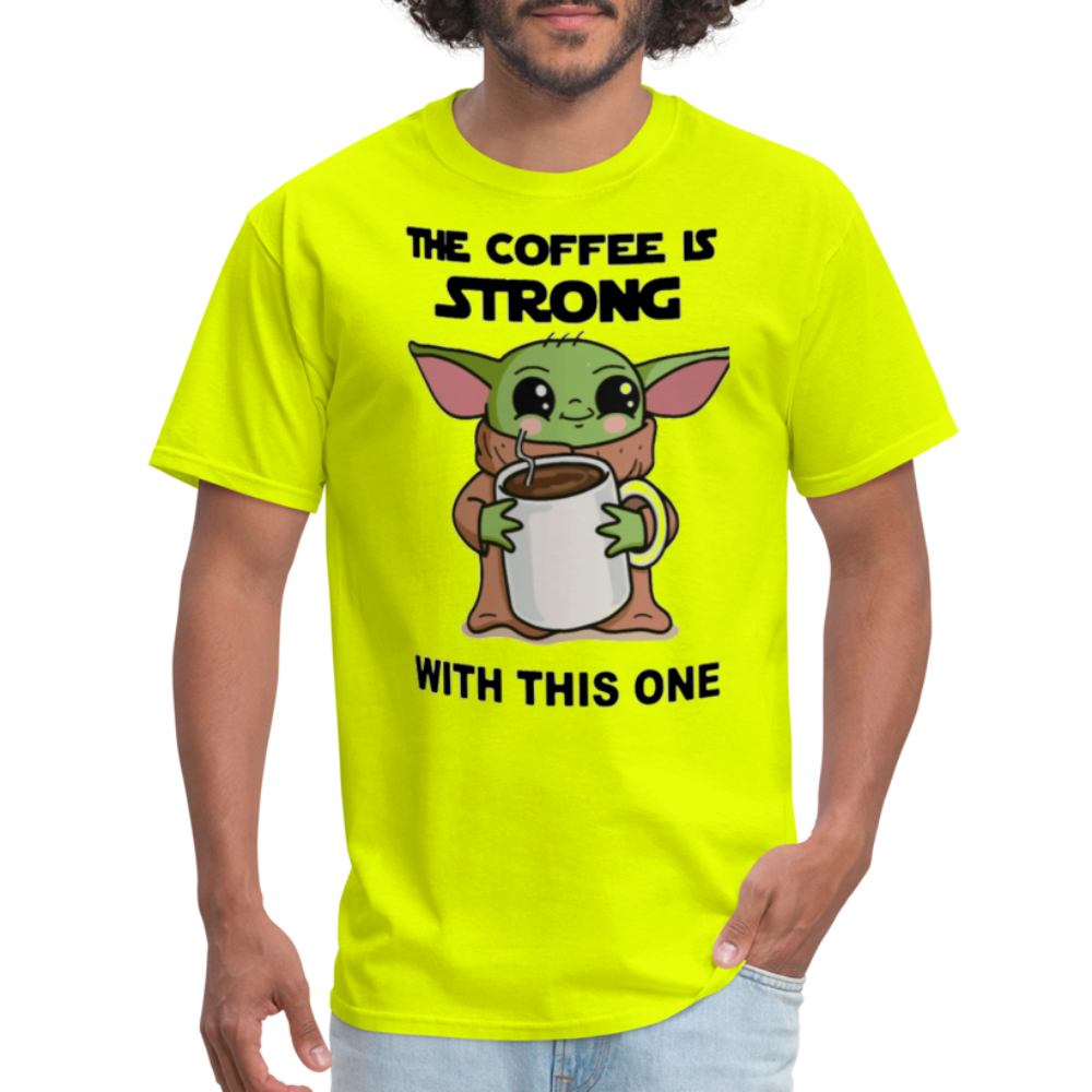 Yoda Coffee T-Shirt - safety green