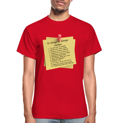 12 Things Adult T-Shirt - red