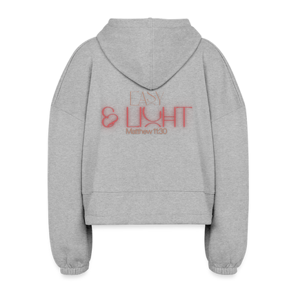Easy Women’s Cropped Hoodie - heather gray
