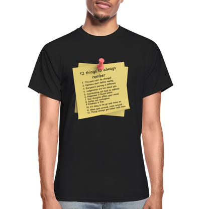 12 Things Adult T-Shirt - black