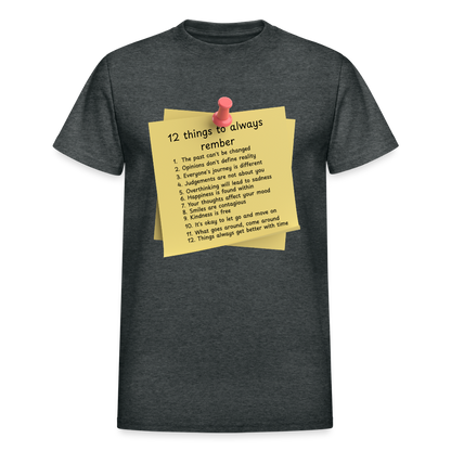 12 Things Adult T-Shirt - deep heather