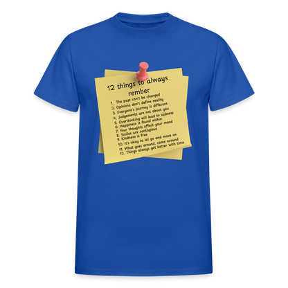 12 Things Adult T-Shirt - royal blue