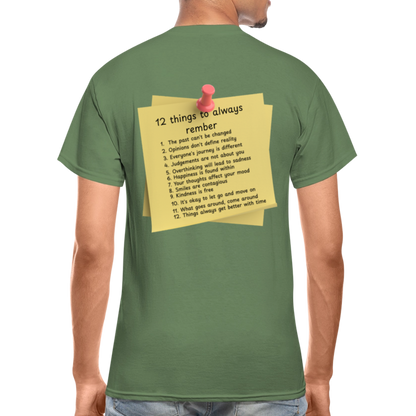 12 Things Adult T-Shirt - military green