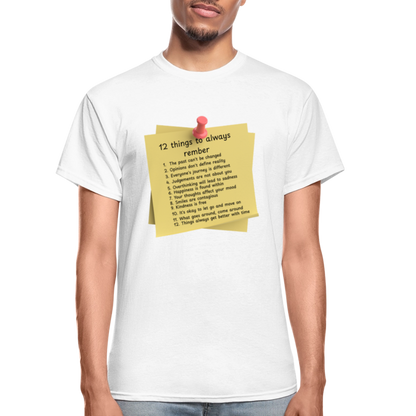 12 Things Adult T-Shirt - white