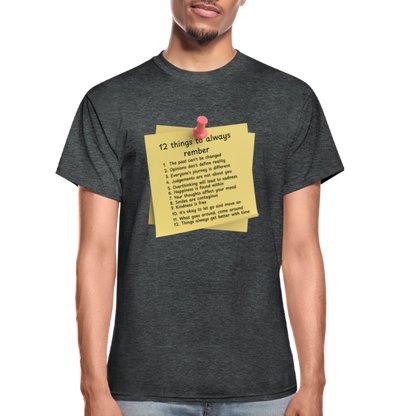 12 Things Adult T-Shirt - deep heather