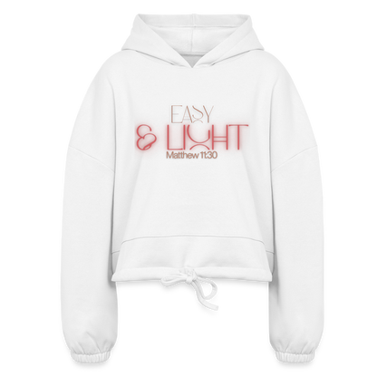 Easy Women’s Cropped Hoodie - white