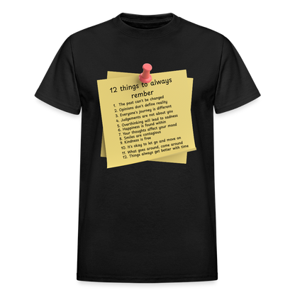 12 Things Adult T-Shirt - black