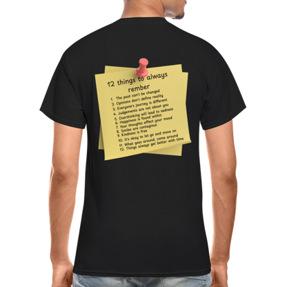 12 Things Adult T-Shirt - black