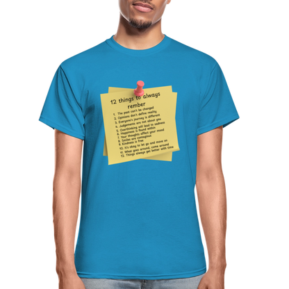 12 Things Adult T-Shirt - turquoise