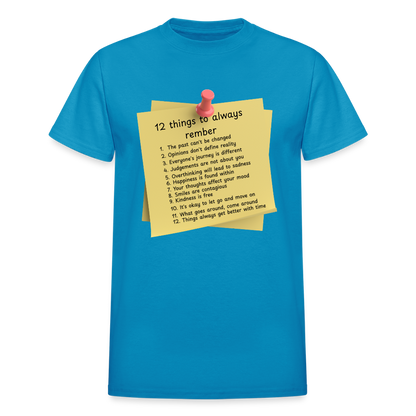 12 Things Adult T-Shirt - turquoise