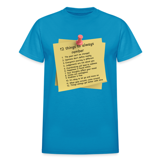 12 Things Adult T-Shirt - turquoise