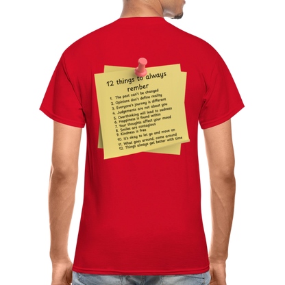 12 Things Adult T-Shirt - red