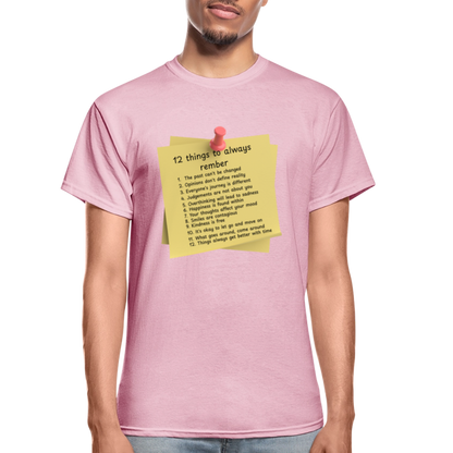 12 Things Adult T-Shirt - light pink