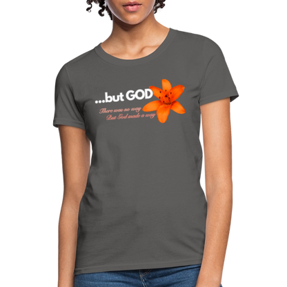 but God T-Shirt - charcoal