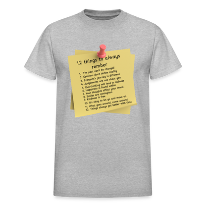 12 Things Adult T-Shirt - heather gray