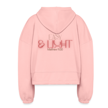 Easy Women’s Cropped Hoodie - light pink