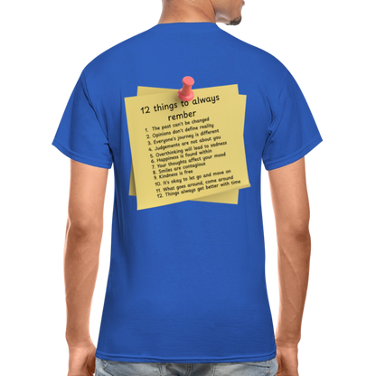 12 Things Adult T-Shirt - royal blue