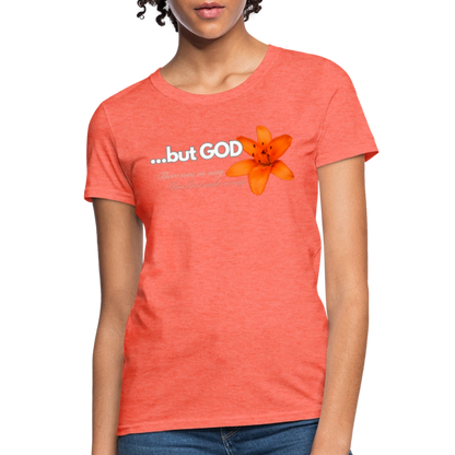 but God T-Shirt - heather coral