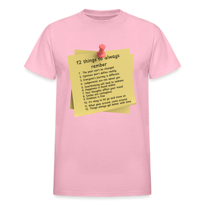12 Things Adult T-Shirt - light pink