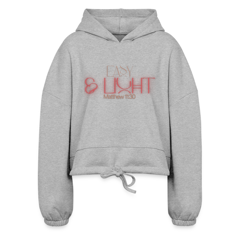 Easy Women’s Cropped Hoodie - heather gray