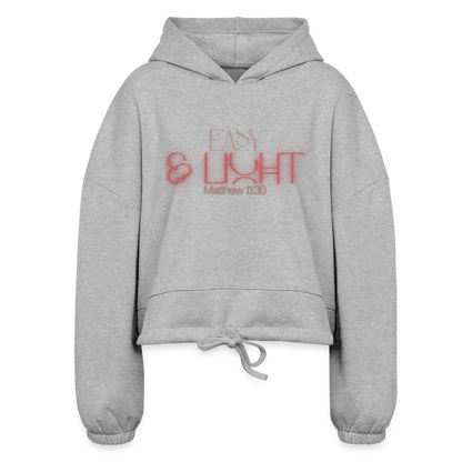 Easy Women’s Cropped Hoodie - heather gray