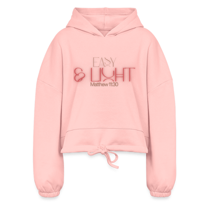 Easy Women’s Cropped Hoodie - light pink