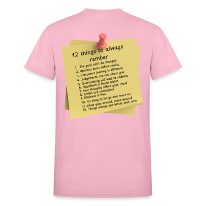 12 Things Adult T-Shirt - light pink