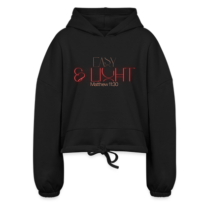 Easy Women’s Cropped Hoodie - black