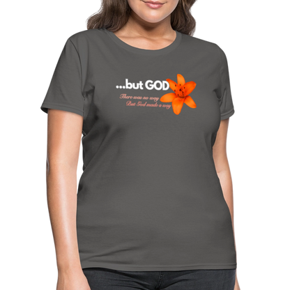 but God T-Shirt - charcoal