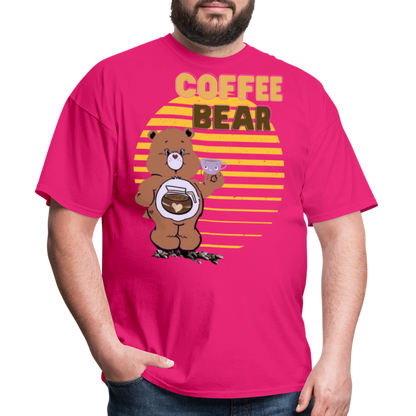 Coffee Bear T-Shirt - fuchsia