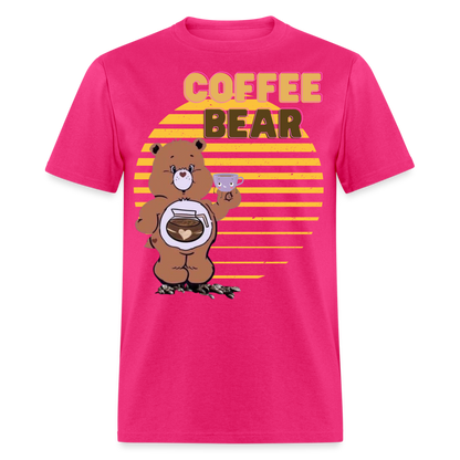 Coffee Bear T-Shirt - fuchsia