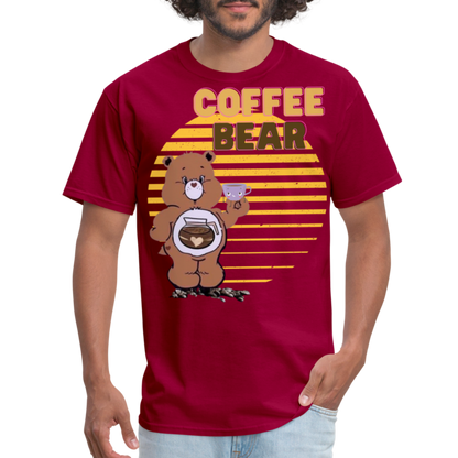 Coffee Bear 2 T-Shirt - dark red