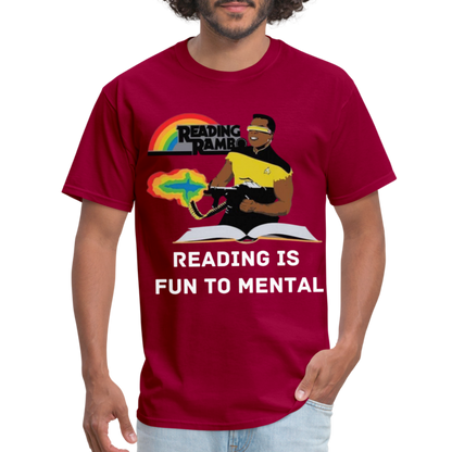 Reading Rambo T-Shirt - dark red
